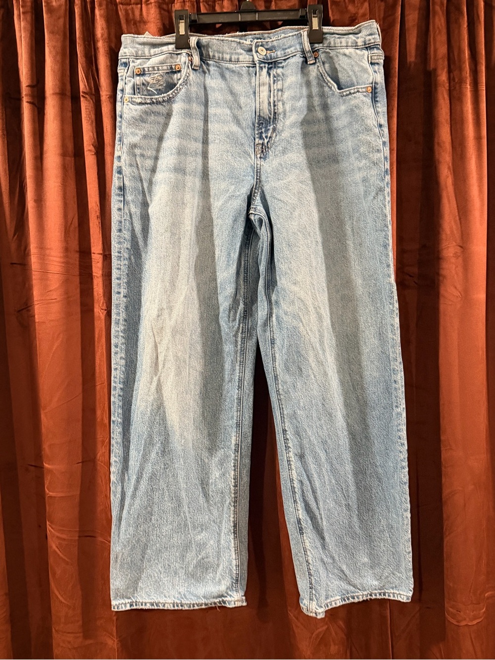 American Eagle Outfitters Light Blue Wide Leg Jeans
